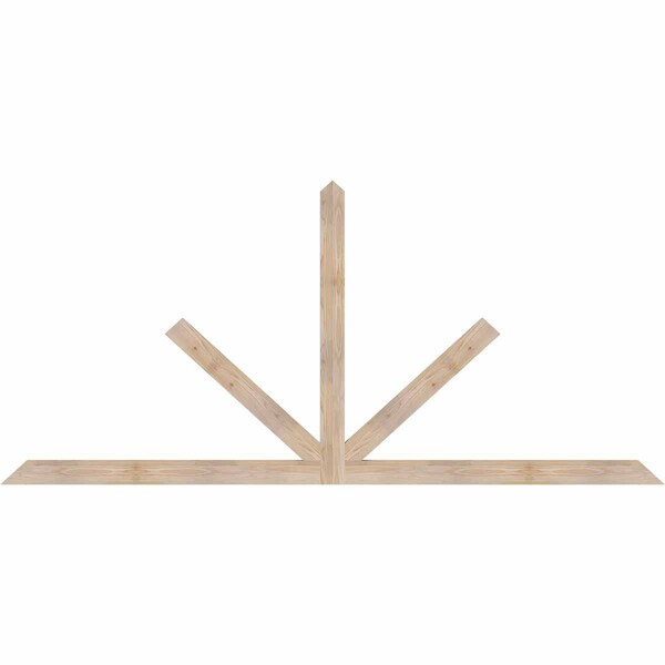 Ekena Millwork Saratoga Smooth Timber Gable Bracket, Douglas Fir, 96"W x 44"H x 1 1/2"D x 3 1/2"F, 11/12 Pitch GBW096X44X0204SAR00SDF - main